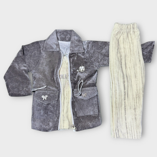 Velvet Double Shirt Dress